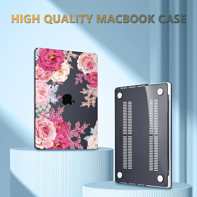 CISSOOK Gorgeous Floral Case for MacBook Pro 14 Inch 2026 2025 2024 2023 2021 Release M5 M4 M3 M2 M1, Plastic Hard Shell Case for MacBook Pro 14.2", Gorgeous Flowers