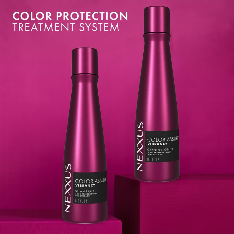 Nexxus Color Assure Shampoo 2-Pack + Conditioner 2-Pack – Hair Products for Color-Treated Hair, Enhance Vibrancy up to 40 Washes, 8.5 Oz Ea