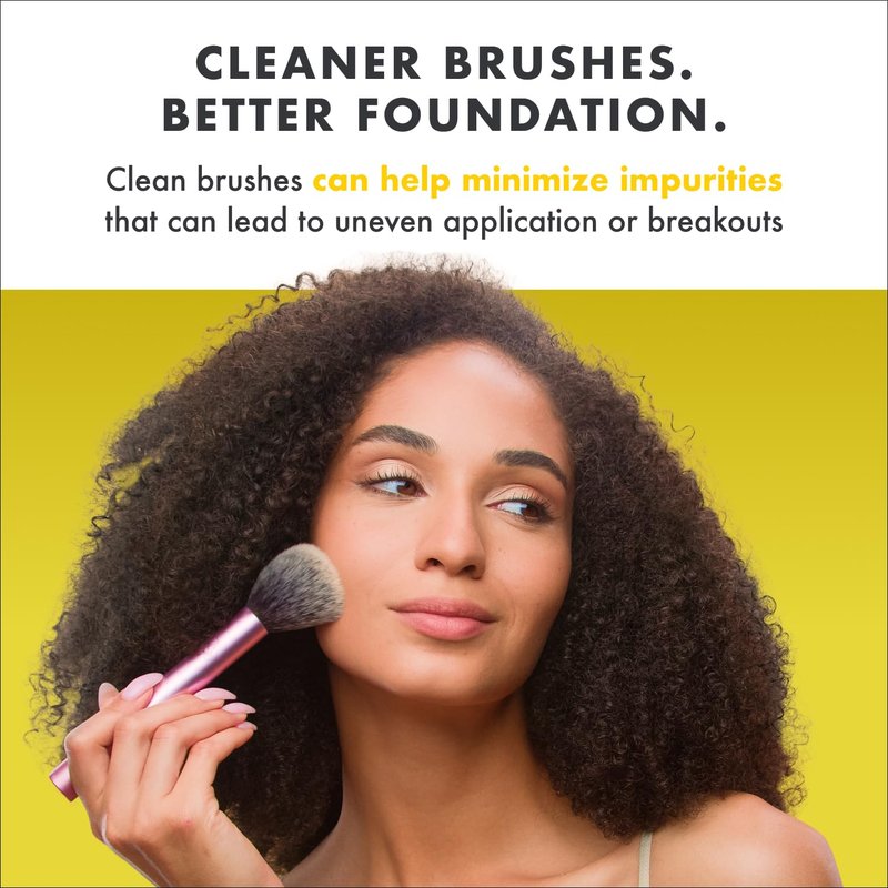 CINEMA SECRETS Original Makeup Brush Cleaner Solution & Spray Combo - Professional Cleanser for Makeup Brushes - Quick-Drying & Rinse-Free - Removes Built-Up Make Up - Lemon (16 fl oz & 2 fl oz)