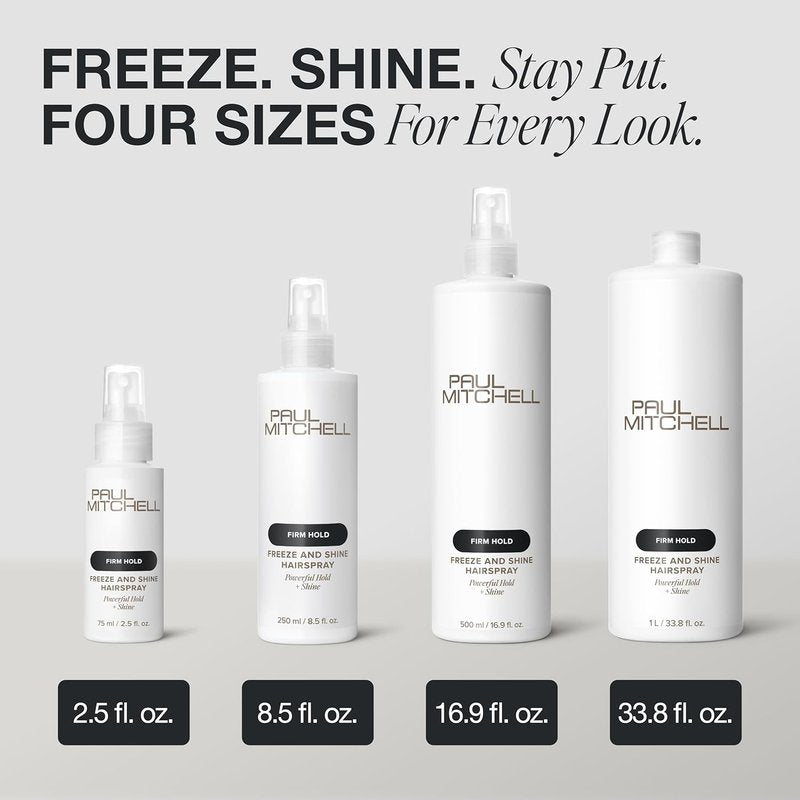 Paul Mitchell Freeze and Shine Hairspray - Maximum Hold for Coarse Hair | Shiny Finish