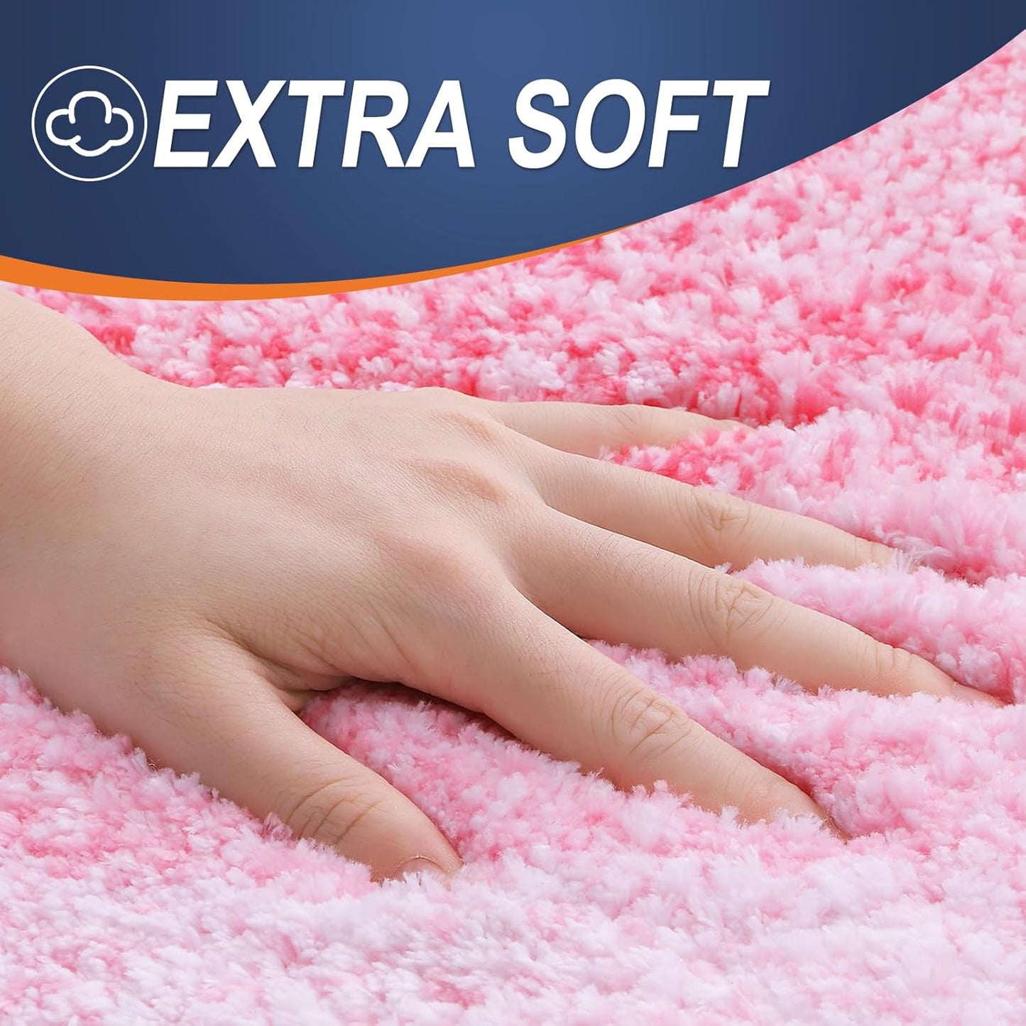 OLANLY Bathroom Runner Rug - Extra Soft Microfiber Mat | Quick Dry, Washable, 70x24 Inches, Pink