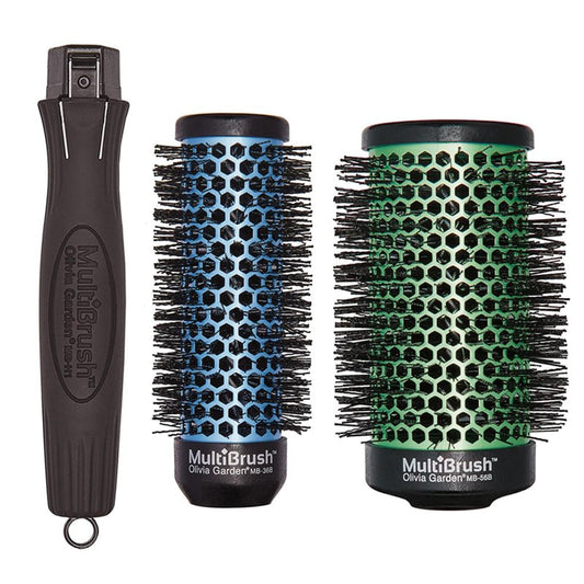Olivia Garden MultiBrush Detachable Thermal Styling Hair Brush MB-KT01 (3-Piece Kit)