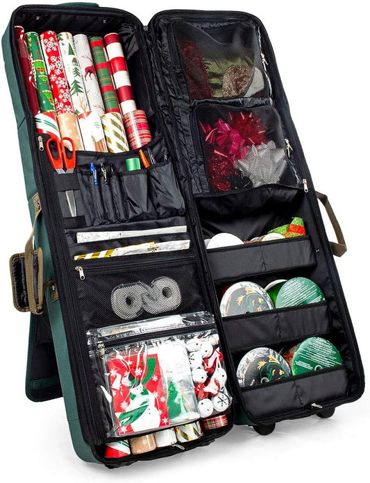 TreeKeeper Gift Bag Wrap & Craft Organizer - Holds 14 Rolls of 40-Inch Wrapping Paper & 6 XL Ribbons
