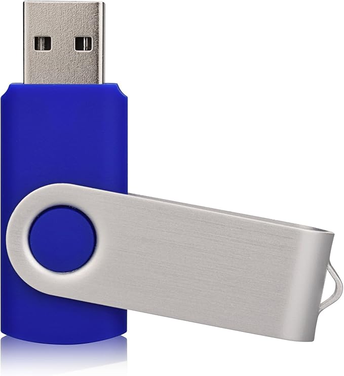 KALSAN 64GB USB Flah Drives 10 Pack 64GB USB 2.0 USB Drive 64GB Flash Drive Pack 64GB USB Memory Stick 10 Pack-Blue
