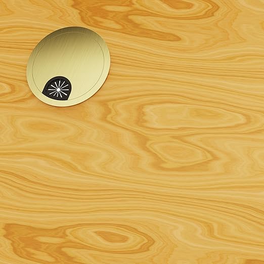Skweawert Desk Grommet 2-3/8 Inch 60mm, Zinc Alloy Computer Desk Wire Hole Cover, Office Desktop Cord Cable Hole Metal Ring, Bronze Tone
