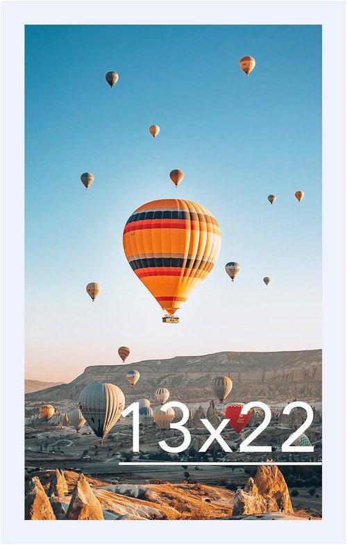JCJMY 13x22 Picture Frame - White Wall Gallery Frame for Horizontal & Vertical Photos | 13x22 Inches
