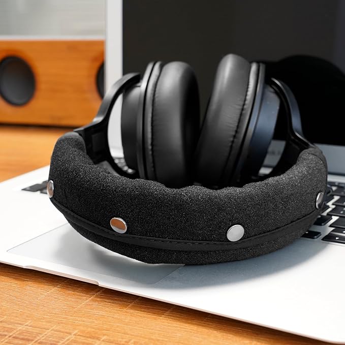 GEVO Protective Headband Cover for Audio Technica ATH M50, M50X, M50XBT, M40X M Series, Corsair Virtuoso & More, Machine Washable, No More Flaking Leather, Easy Installation, No Tool Needed | Black
