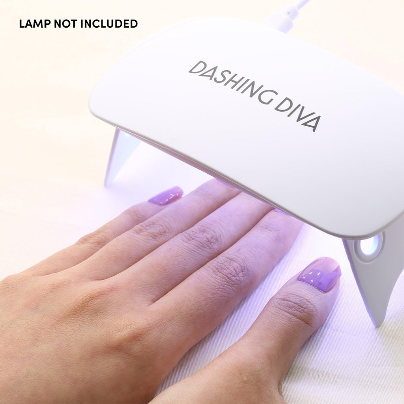 Dashing Diva Glaze Semicured Gel Nail Strips - Blue Salt | Long Lasting, Chip Resistant | LED Nail Lamp Compatible | 34 salon-quality wraps, 2 prep pads, 1 nail file
