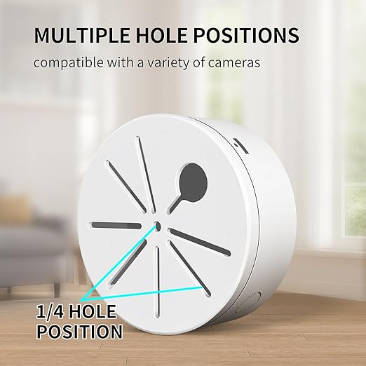 ZT-NET ZT-NET Universal Bullet Security Mount Box Dome Camera Junction Box Bracket Hide Cable ABS Plastic Enclosure Indoor Camera Cover CCTV Surveillance White 1 Pack (Not Included Camera)