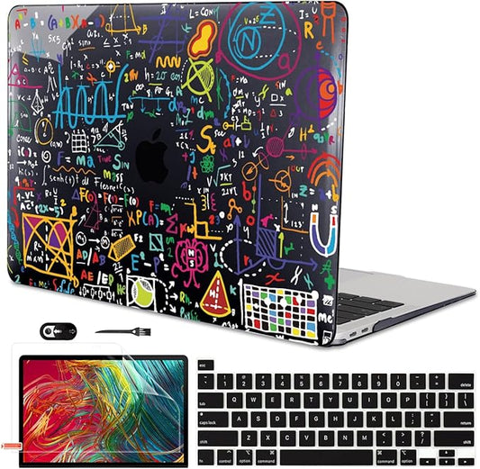 LCMOCICO Compatible with MacBook Pro 13 inch Case M2 M1 A2338 2022 2021 2020-2016 A2251 A2289 A2159 A1989 A1706, Pattern Plastic Hard Shell Keyboard Cover Screen Film Webcam Cover, Abundant Formula