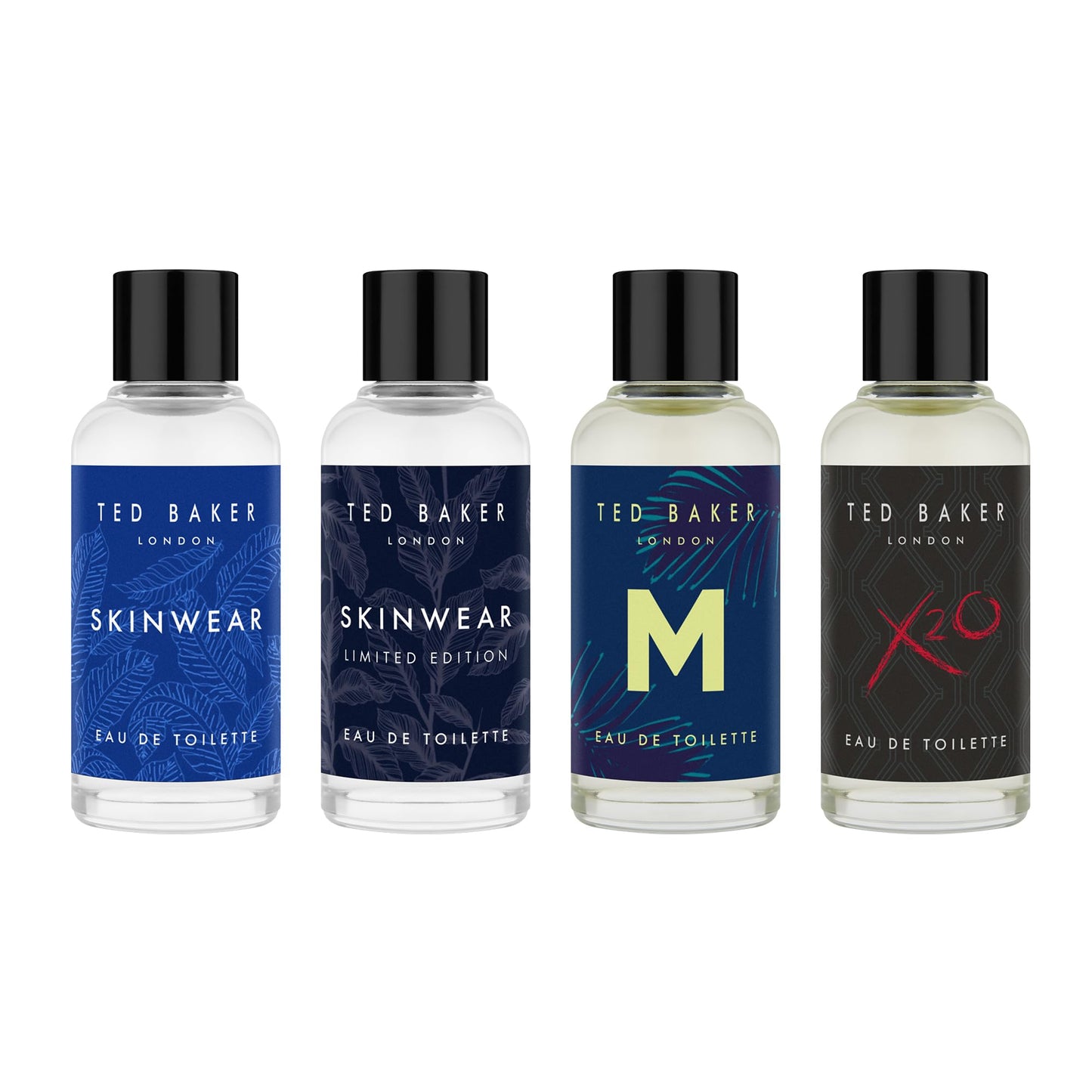 Ted Baker Mini Cologne Gift Set for Him Mini Eau de Toilette: Skinwear, Skinwear Limited Edition, M, X2O, Travel Friendly Men’s Fragrance Collection Great Gift Idea For Men 4 x 0.51 fl oz