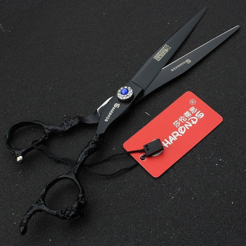 6/7/8/9-inch professional hair clipper set, stainless steel sharp hair clippers, hairdresser specific scissor(7-inch flat shear)