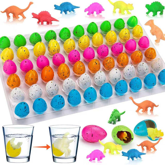 Skiennix 60PCS Small Hatching Dinosaur Eggs - Fun Party Favors & Classroom Prizes | Grow in Water Toys