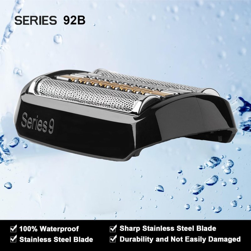92B Replacement Head Series 9 Electric Shaver Replacement Head Compatible with Braun S9 Sport Replacement Head, 92B Foil Blades for All Series 9 Shavers 9477cc,9330s,9465cc,9460cc,9419s,9390cc,9385cc