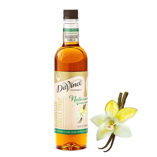DaVinci Gourmet Madagascar Vanilla Syrup - Rich Flavor for Coffee & Desserts | 25.4 Fl Oz