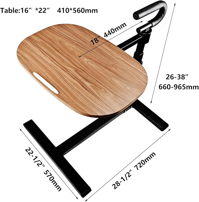 FleiSleep Auxiliary tray 360 ° rotating height adjustable rotating TV, computer desk, car five function auxiliary safety handle ( Black Roller Sliding 360° Sofa Rotating Table)