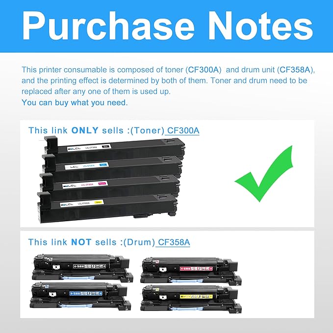 M880 827A Toner Cartridge Set Replacement for HP 827A CF300A CF301A CF302A CF303A Toner Cartridge Compatible with Flow MFP M880z M880z+ M880z+NFC Managed Flow M880zm (4-Pack KCMY)