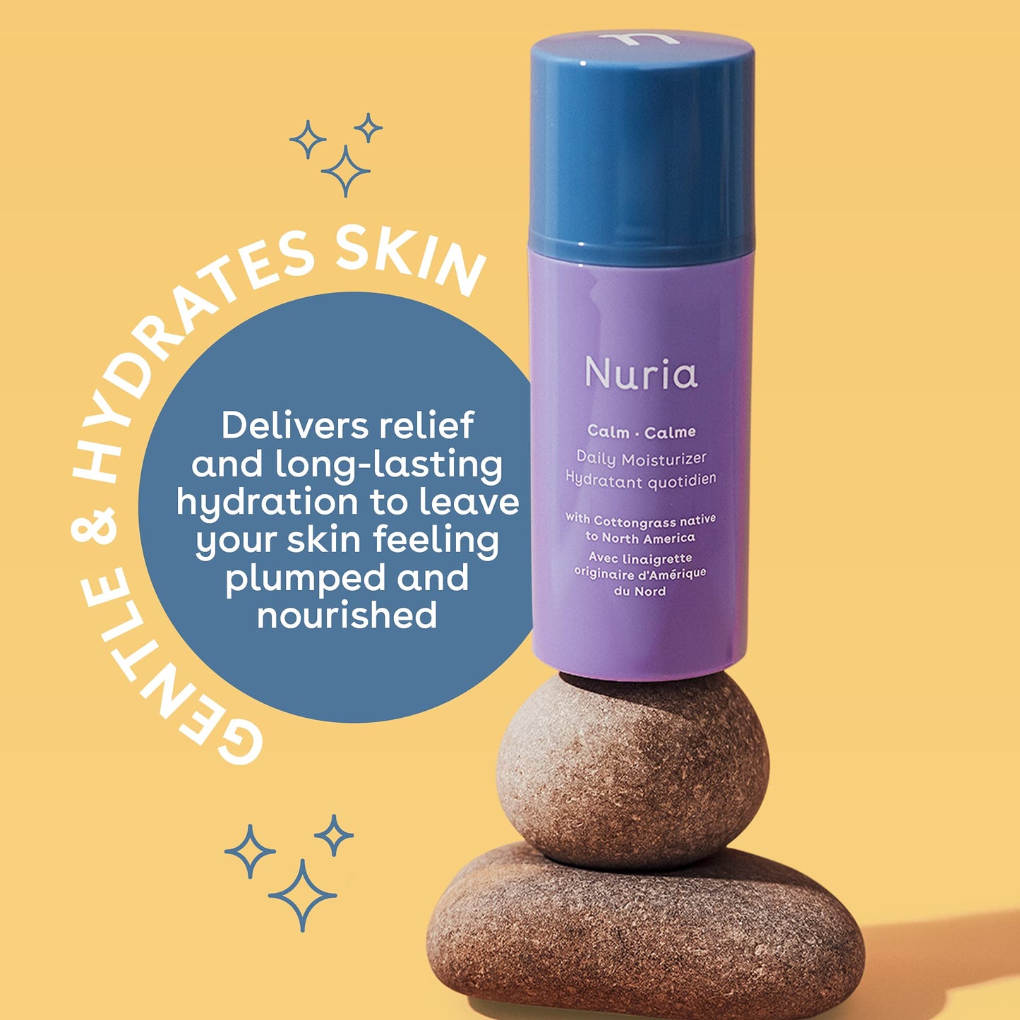 Nuria - Calm Daily Moisturizer for Face, Fragrance-free Face Moisturizer for Sensitive Skin, With Cotton Grass, Shea Butter, and Cocoa Butter, 30mL/1 fl oz