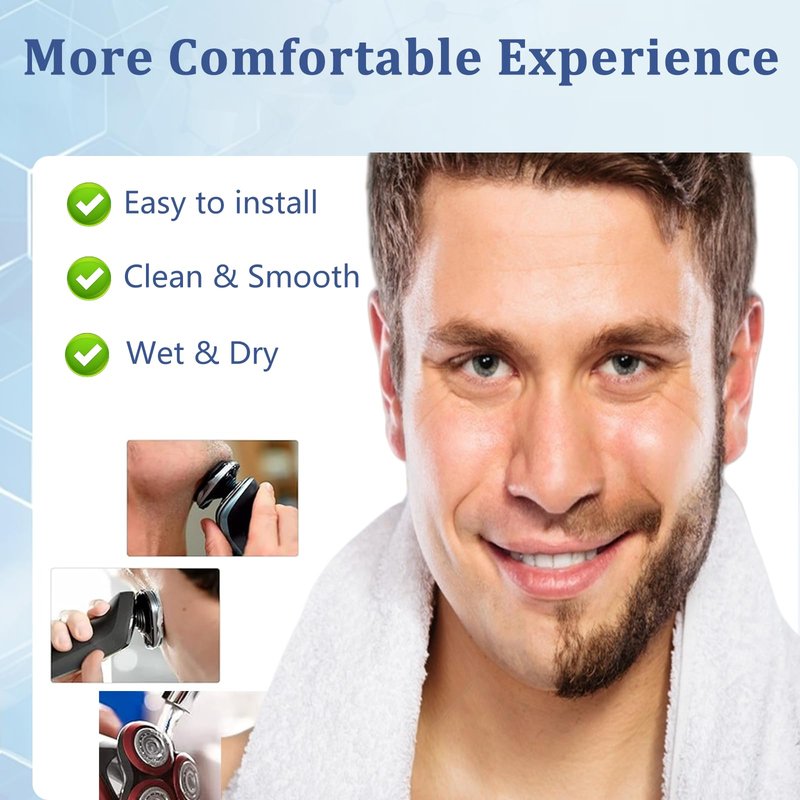 S3000 Replacement Head Holder Compatible with Philips Norelco Aquatec Shavers,Razor Blades for S3000 Series S3206 S4303.