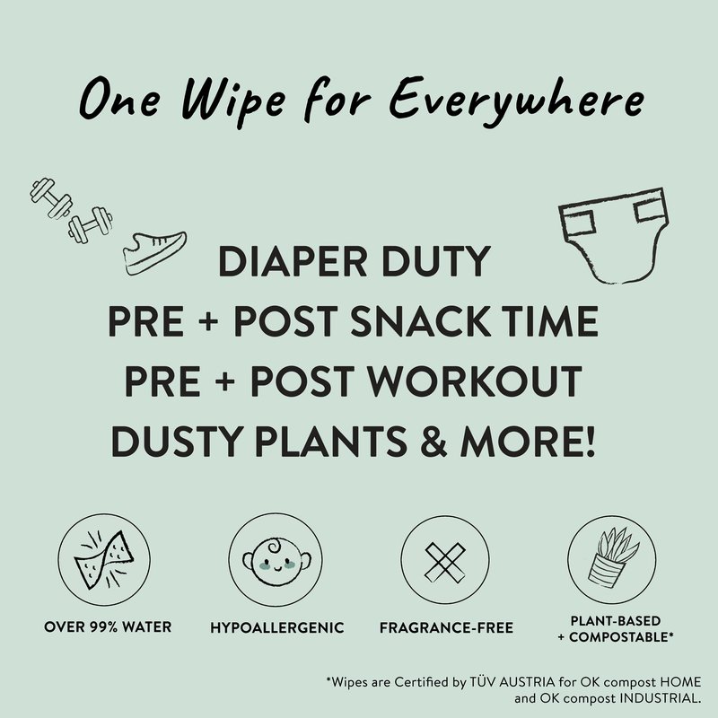The Honest Company Unscented Wipes Over 99% Water Compostable Plant-Based Baby Hypoallergenic for Sensitive Skin EWG Verified Geo Mood 72 Count