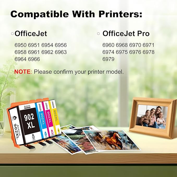 Ankink Compatible Ink Cartridges Replacement for 902XL (2 Black Cyan Magenta Yellow 5 Packs)