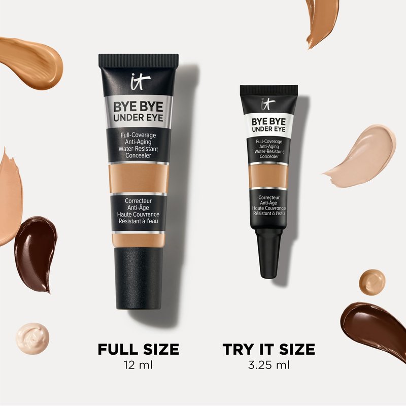 IT Cosmetics Bye Bye Under Eye Concealer (Light Natural) - Waterproof, Full Coverage Brightening Concealer For Dark Circles, Fine Lines, Redness & Discoloration, Anti-Aging, 24H Wear - 0.4 fl oz