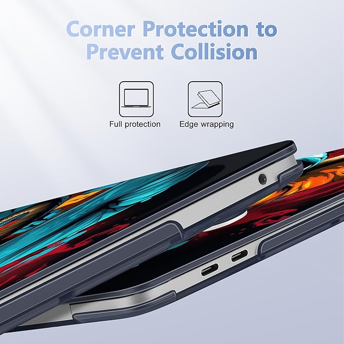 Lepeoac Case for MacBook Pro 13 inch Case M2 2022-2016 A2338 M1 A2251 A2289 A2159 A1989 A1708 A1706, Plastic Hard Shell + Keyboard Cover + Dust Plug, Elephant Hoodie