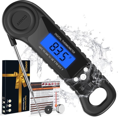 AMMZO Digital Meat Thermometer - Instant Read Food Thermometer for Cooking & Grilling | Essential Kitchen Gadget