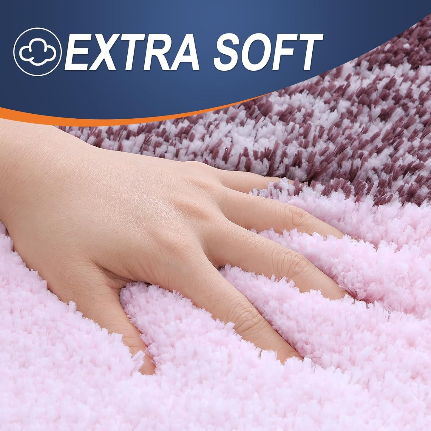 OLANLY Bathroom Runner Rug - Extra Soft Microfiber Mat, Quick Dry & Washable, 47x24, Mauve