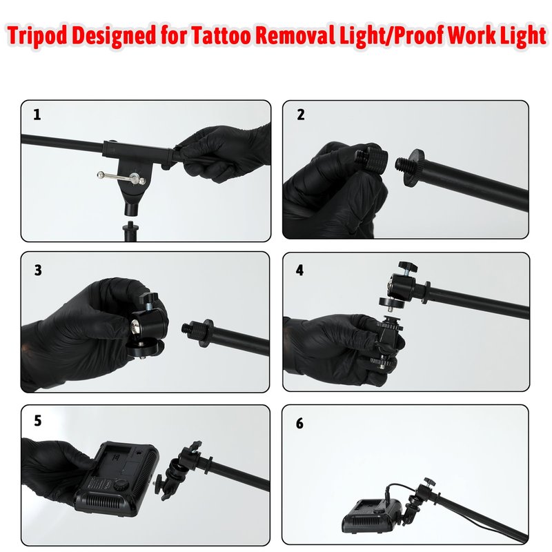 Only Tripod for Polarized LED Tattoo Work Light (Not Include Light)