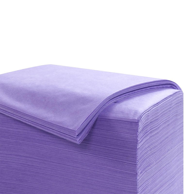 100Pcs Massage Table Sheets, 31''x71'' Waterproof Disposable Bed Sheets, Non-Woven Fabric Massage Table Cover, Breathable Protector Bed Cover for Massage Therapy Tattoo Beauty Salon (Purple)