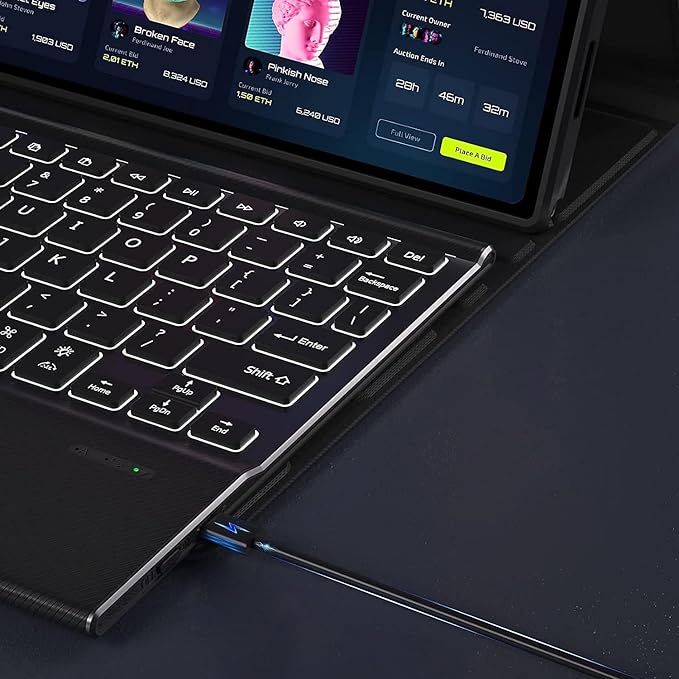 Sahara Navigate Series Bluetooth Keyboard Case with Track Pad for iPad Pro 11" (M4 2024/M5 2025), Black, (TB00402)