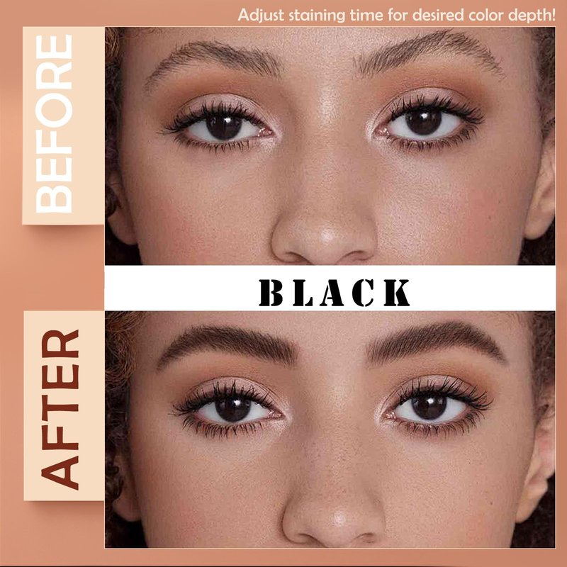Lash Color Kit, At Home DIY Eyebrow & Eyelash Color Set, Instant Results with Natural Ingredients, Safe & Easy to Use, Stays Vibrant for 2 Weeks 7ml (Black)