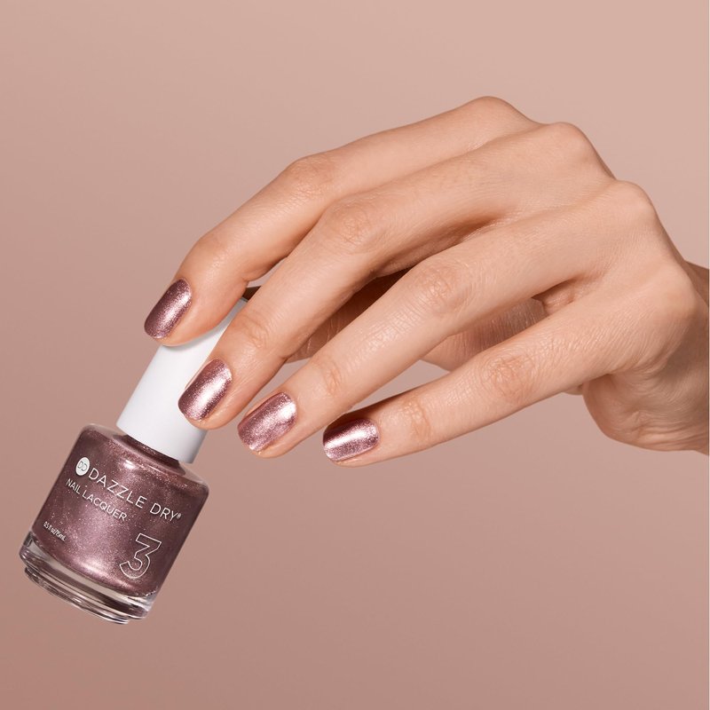 Dazzle Dry Nail Lacquer (Step 3) - Out N' About - A rose gold metallic. Full-coverage metallic. (0.5 fl oz)