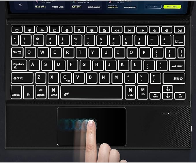 Sahara Navigate Series Bluetooth Keyboard Case with Track Pad for iPad Pro 11" (M4 2024/M5 2025), Black, (TB00402)