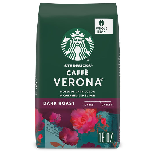 Starbucks Whole Bean Coffee - Dark Roast Caffè Verona, 100% Arabica, 18 oz Bag