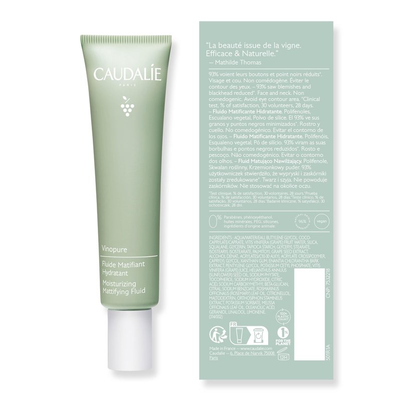 Caudalie Vinopure Oil Control Moisturizer, Hydrating & Mattifying Moisturizer - 40 mL