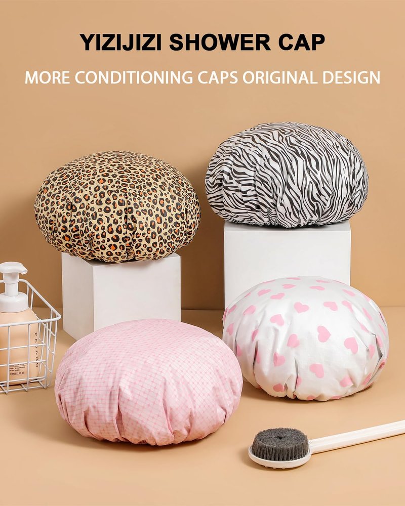YIZIJIZI 2 Pieces Heat Cap for Deep Conditioning, Conditioning Cap Made of Aluminum Foil for Home and Salon Use, Hair Dyeing（pink）