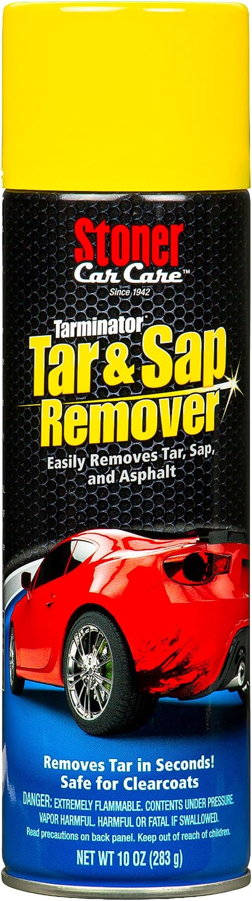 Stoner Car Care 91154 Tarminator Tar, Sap, and Asphalt Remover â Fast Acting Tar and Sap Remover for Cars â Clear Coat Safe Auto Cleaner for Paint, Chrome and Wheels â 10 oz
