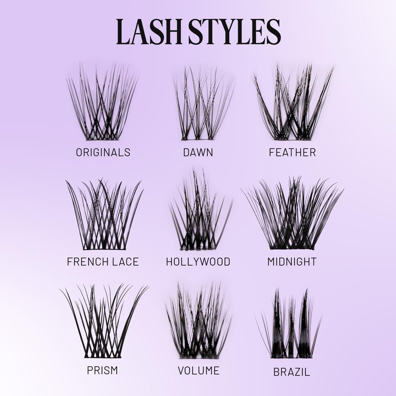 Lilac St - Dawn Natural Faux Eyelash Clusters (10mm) - Dynamic & Fluttery Volume - DIY Lash Extension Wisps - Lightweight & Lifelike - Lasts 10 Days - Women Founded, Cruelty Free, Vegan - 10 Lashes
