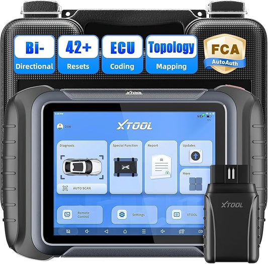 XTOOL D8W Bidirectional Scan Tool with AI-Assisted, 3 Years Free Update, OE-Level Full System Diagnosis, ECU C0ding, Topology Scanner, 42+ Reset Services Wireless OBD2 Scanner, CAN FD & DoIP