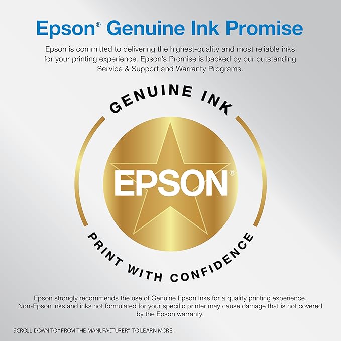 Epson EcoTank ET-2980 Wireless All-in-One Color Supertank Printer with Refillable Ink Tanks, 3 Years of Ink, Mobile Printing, 15 ISO PPM, Color Touchscreen, Auto 2-Sided, Black