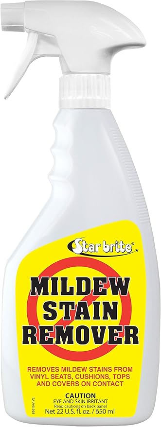 STAR BRITE Mold Stain & Mildew Stain Remover + Surface Cleaner with BUFFERED-BLEACH TECHNOLOGY, 22 Fl Oz