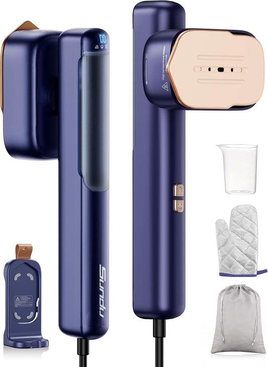 Skiennix Smart Travel Steamer - 2-in-1 Portable Iron with Fast Heat-Up, 100ml Tank, Compact Size - Azure