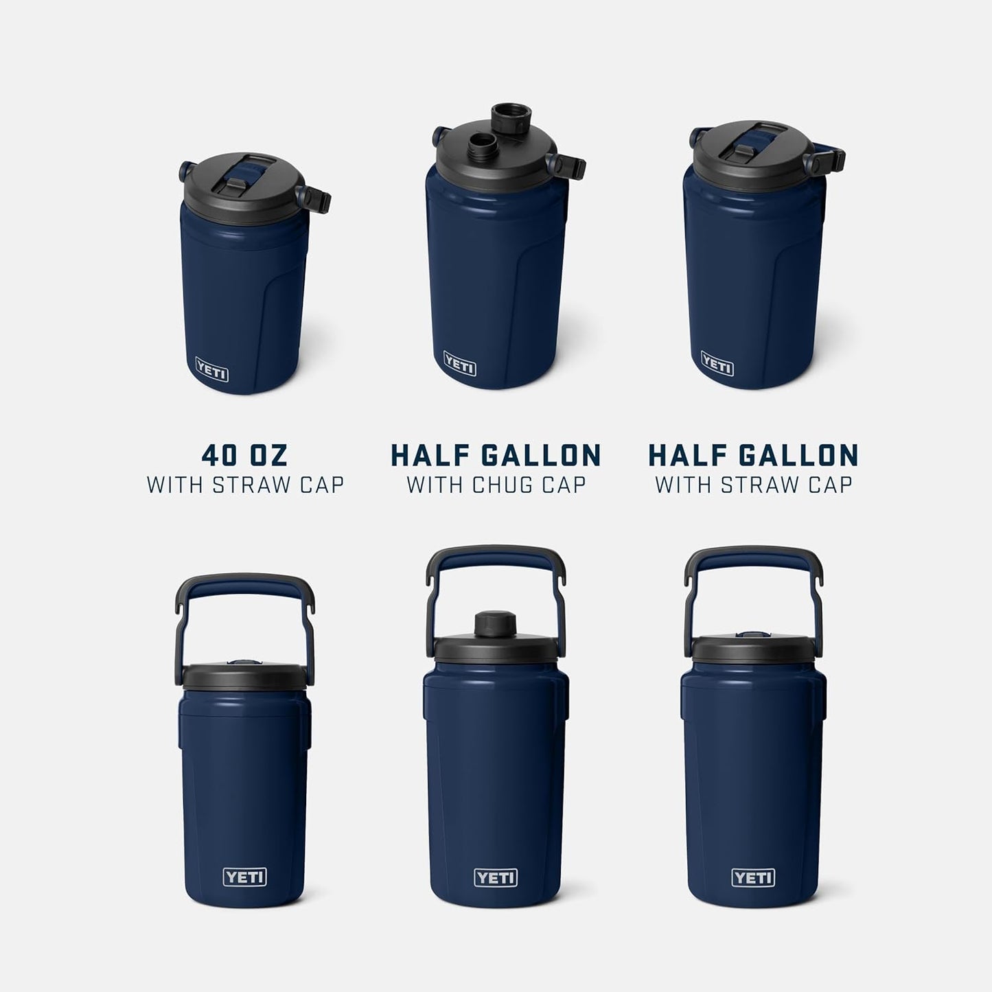 YETI Silo Half Gallon Insulated Water Jug - Leakproof Sports Bottle with Straw Cap & Fence Hook - Ice-Cold Drinks, Royal Blue