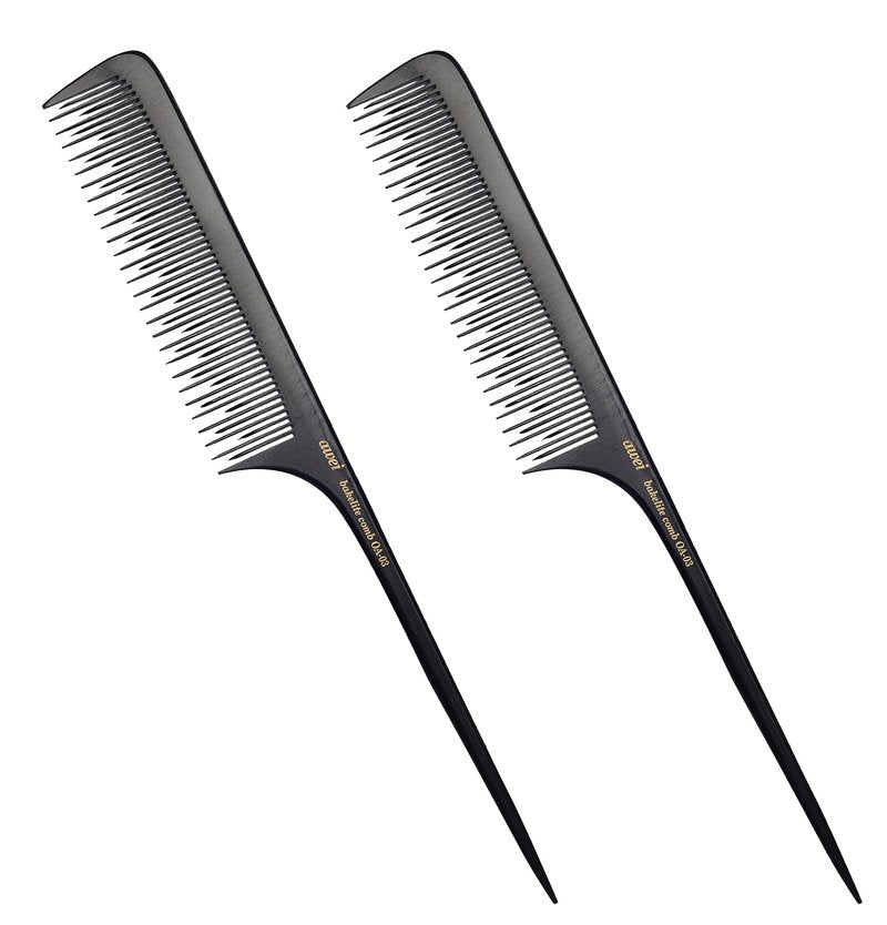 PERFEHAIR Teasing Comb for Fine Hair-Pack of 2, Anti-static Bakelite Tease Rat Tail Combs Tool for Back Combing, Parting, Root Teasing, Adding Volume