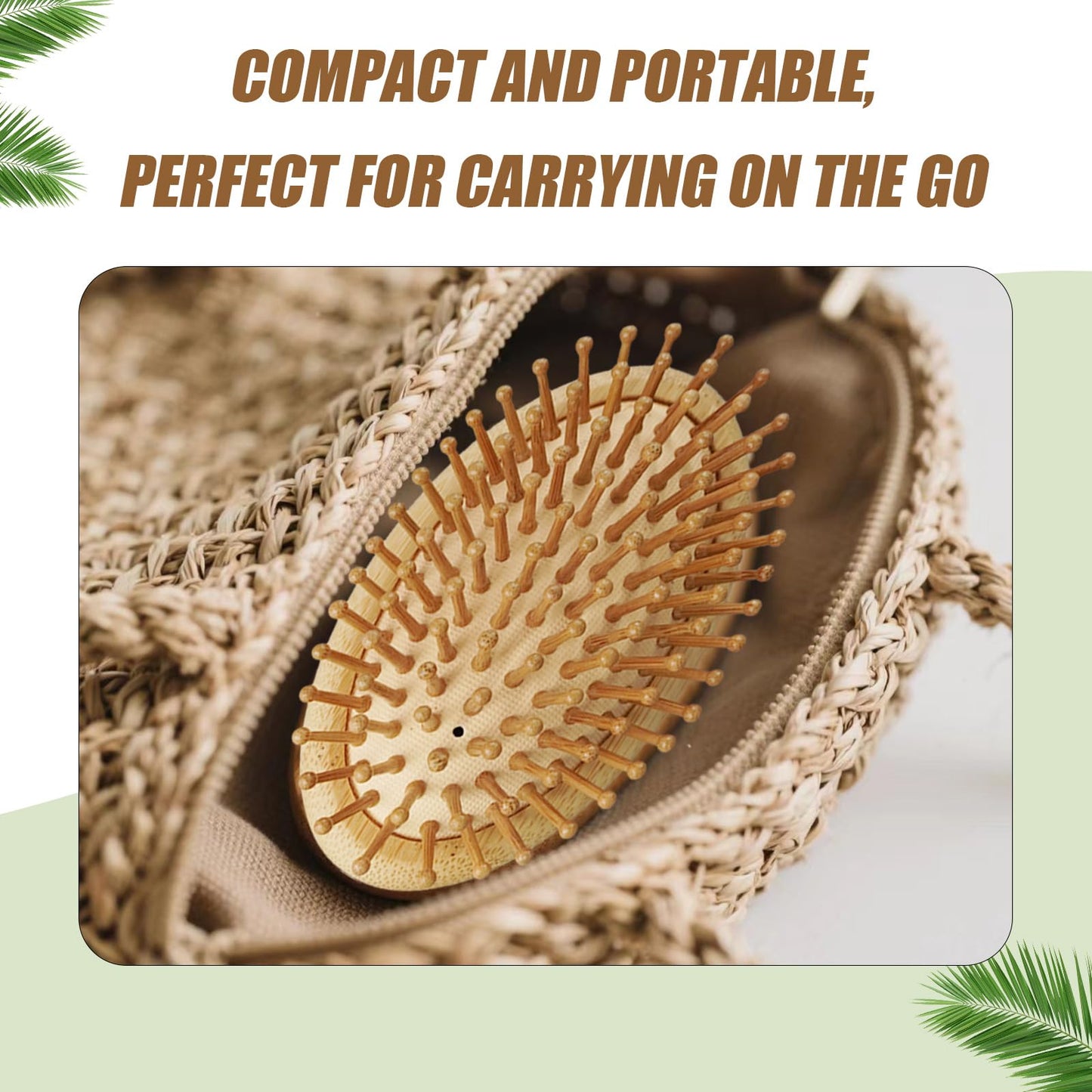 UCEHIPAW 16 Pcs Bamboo Hair Brushes Bulk with 16 Rat Tail Comb Wooden Scalp Hairbrush Massager Anti Static Bamboo Bristles for Women and Men All Hair Types