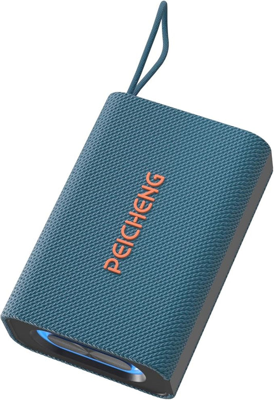 PEICHENG Speaker, Portable Wireless Bluetooth Speakers, Waterproof Loud Stereo Sound with RGB Lights TWS Long Playtime for Home/Party/Outdoor, Electronic Gadget (Blue)