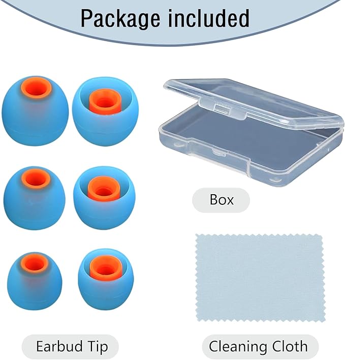 MMYQXI Earbud Replacement Tips Silicone Earbud Tips Earbud Caps Fit for in-Ear Headphones (Inner Hole 3.8mm -5.1mm) Earbud Rubber Tips Ear Tips 9 Pairs S/M/L