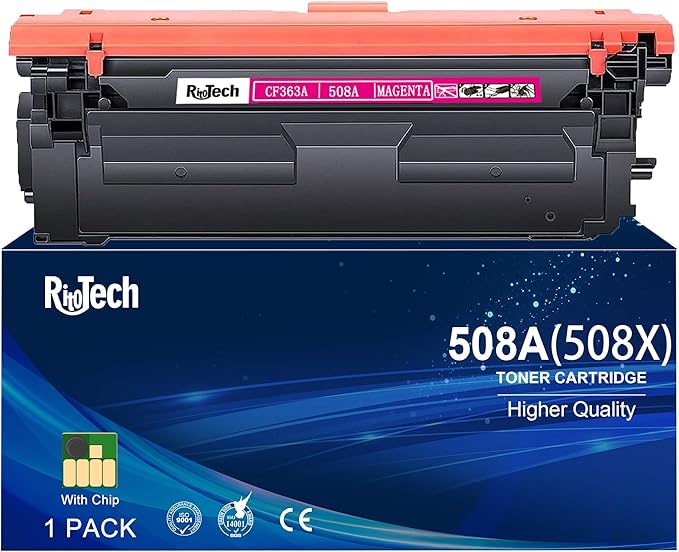 508A Magenta Toner Cartridge, Replacement Compatible for HP 508A 508X CF363A CF363X for Color LaserJet Enterprise M553 M552 Color LaserJet Enterprise MFP M577 Series Printer, with Smart Chip (1-Pack)
